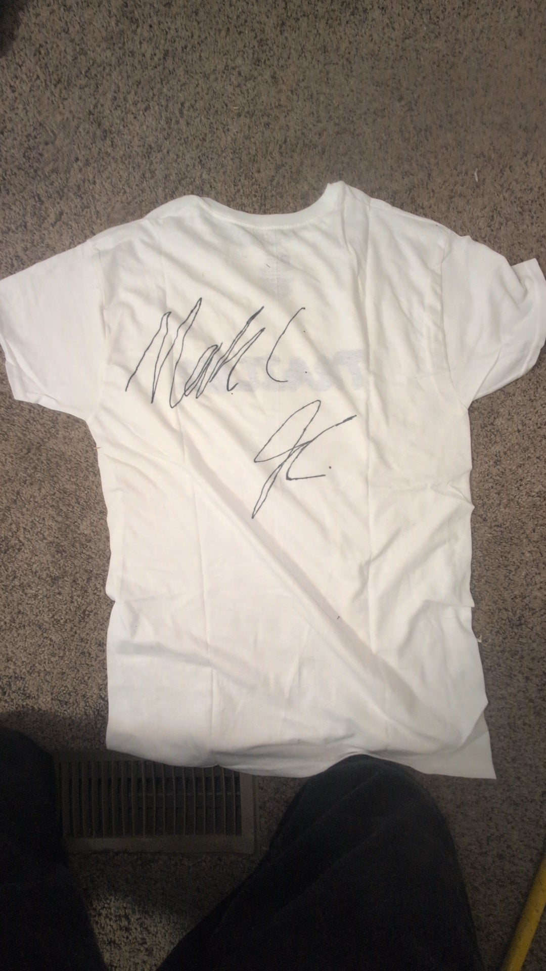 Trailer Logo Marker White T-Shirt-Signed B